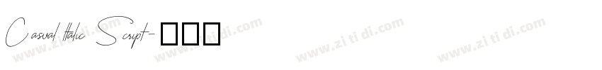 Casual ltalic Script字体转换